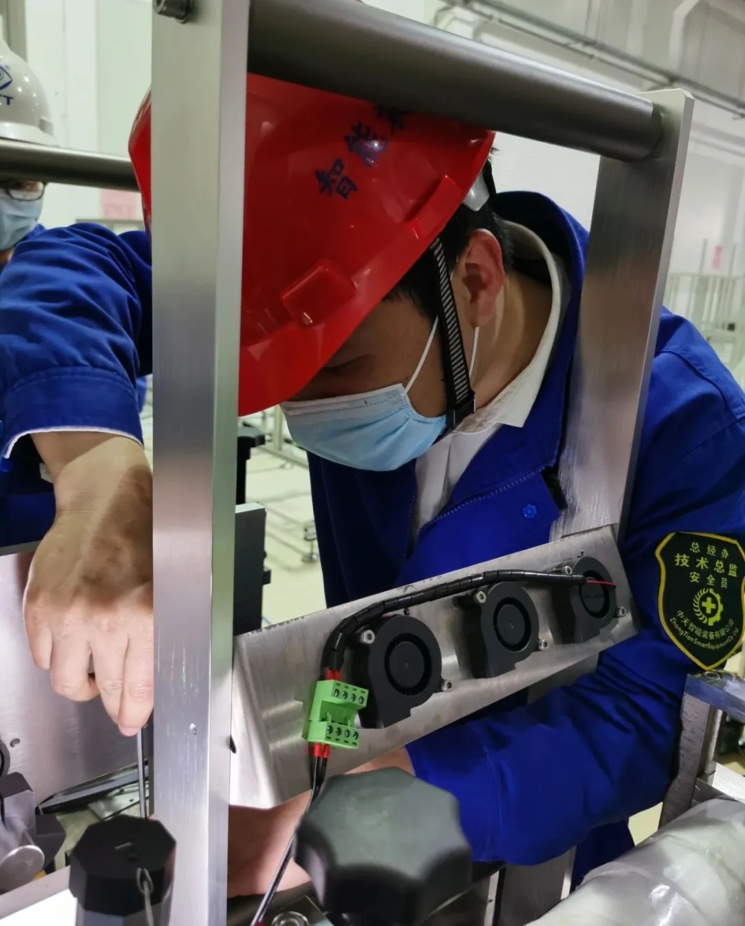 口罩机调试现场